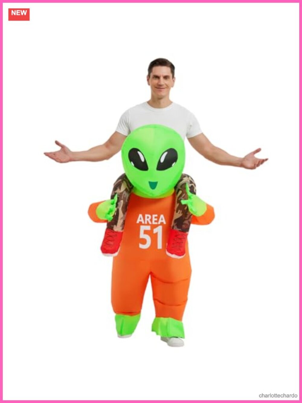 Inflatable Alien Costume Blow Up Halloween Fancy Dress Cosplay
